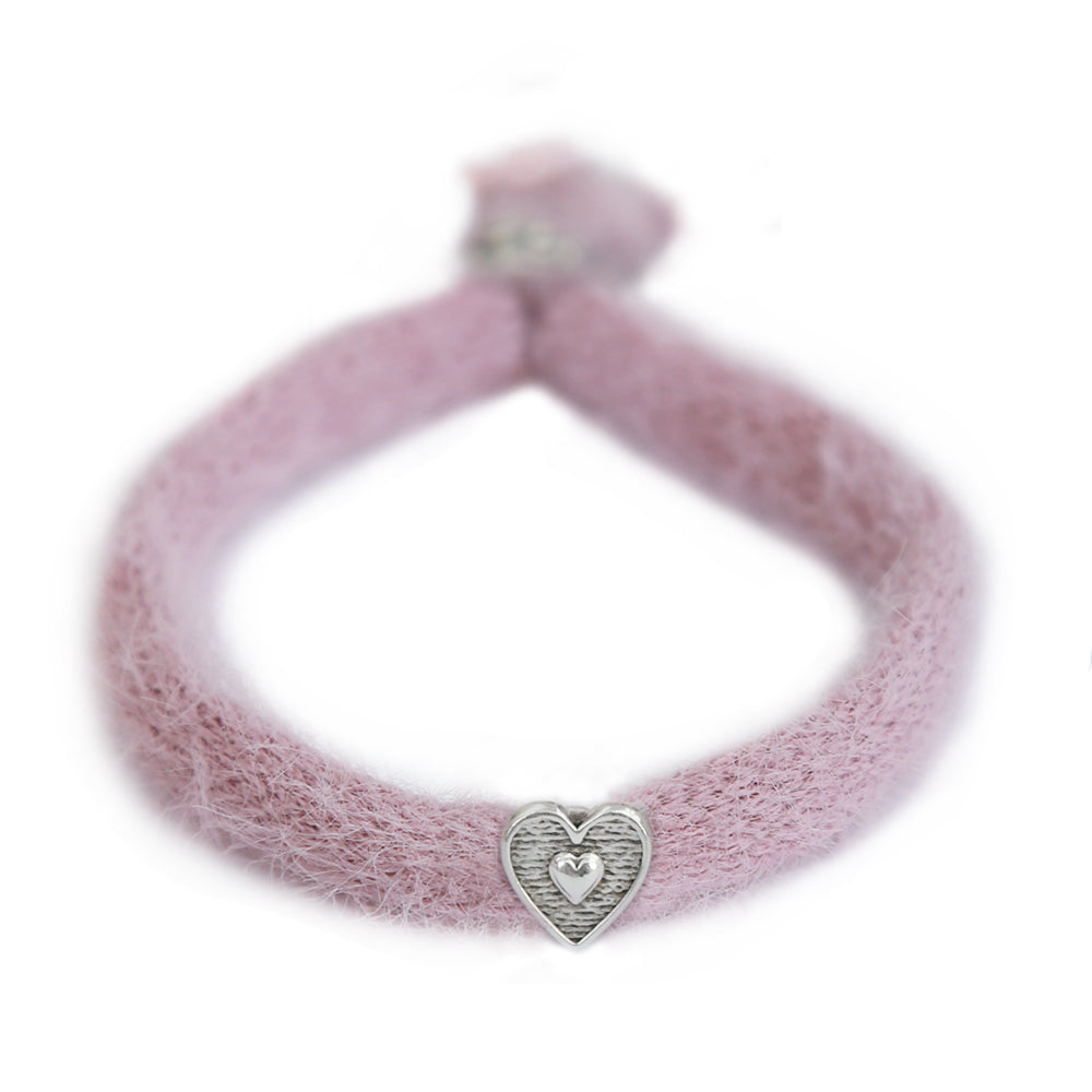 Armband fluffy lavendel zilver