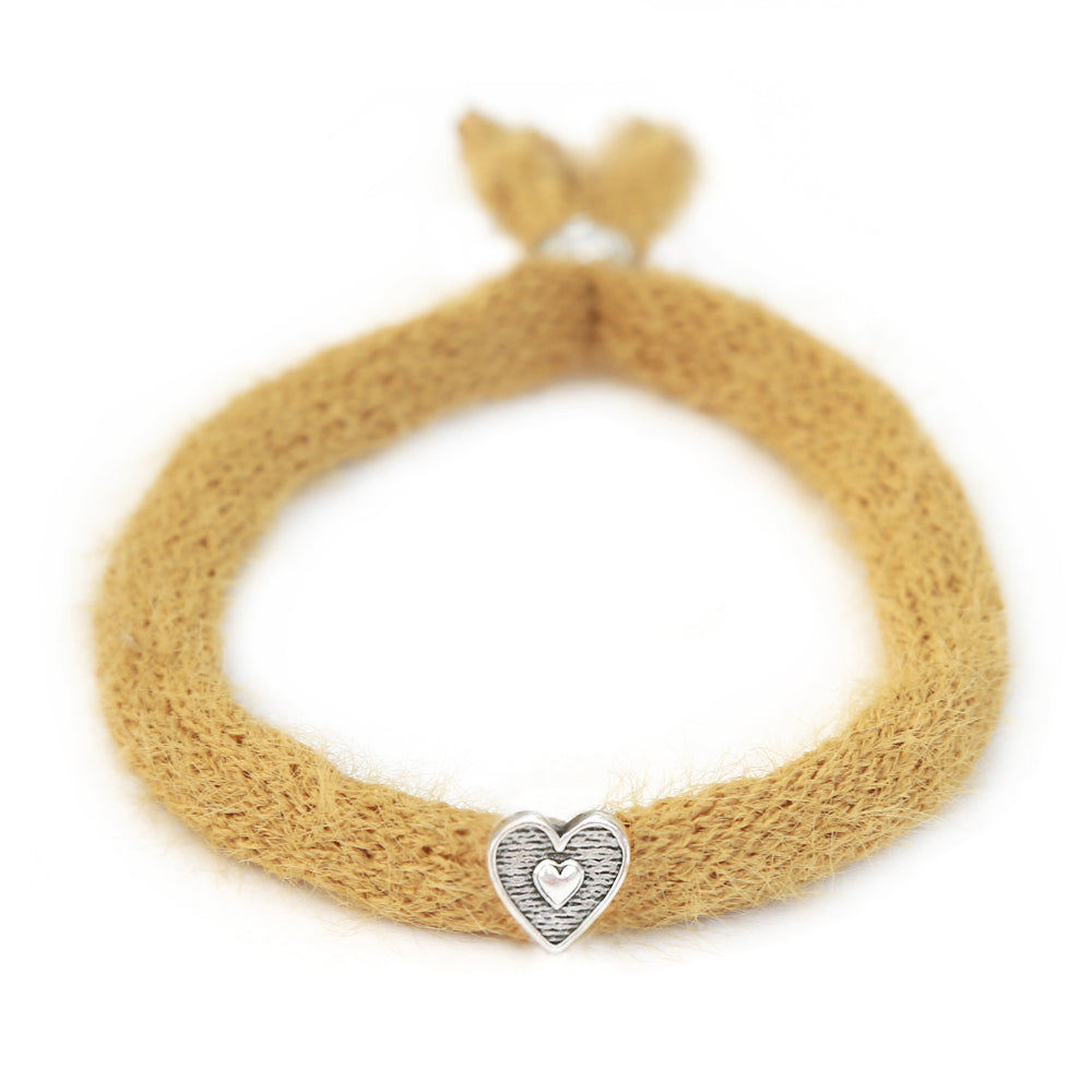 Bracelet fluffy curry argent