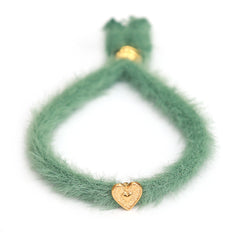 Armband fluffy groen