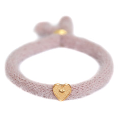 Armband fluffy oud roze