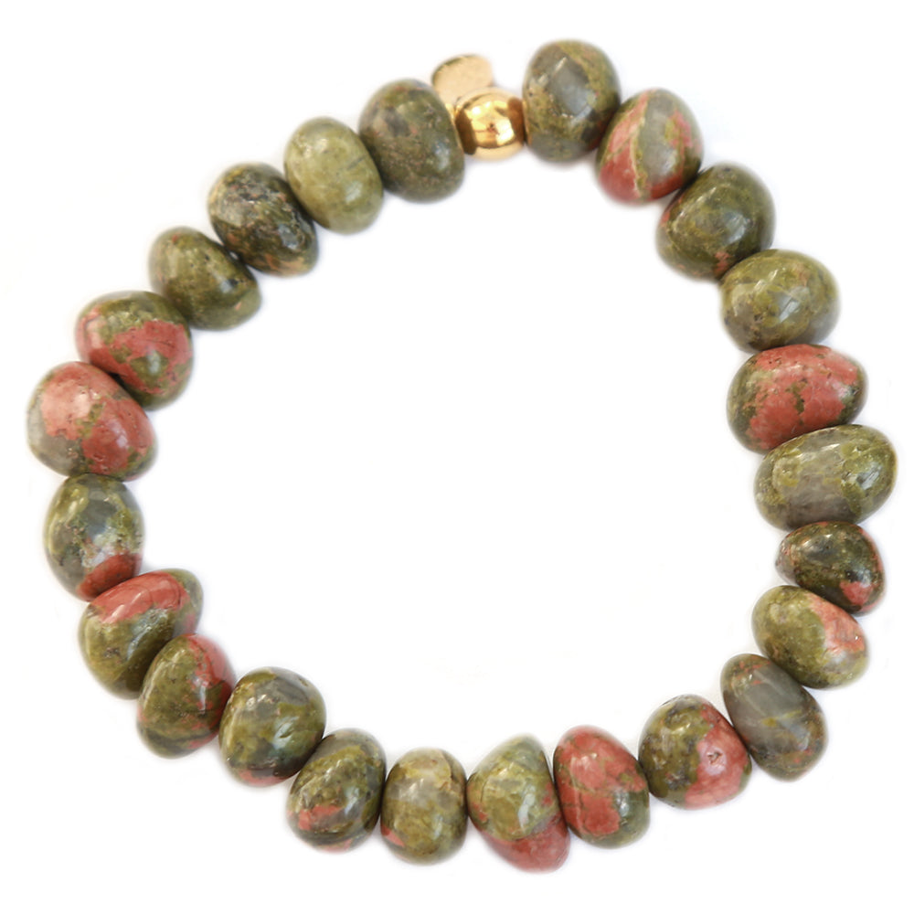 Bracelet unakite green