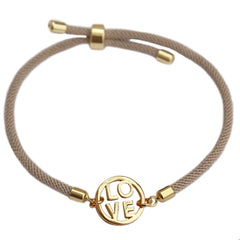 Armband love taupe