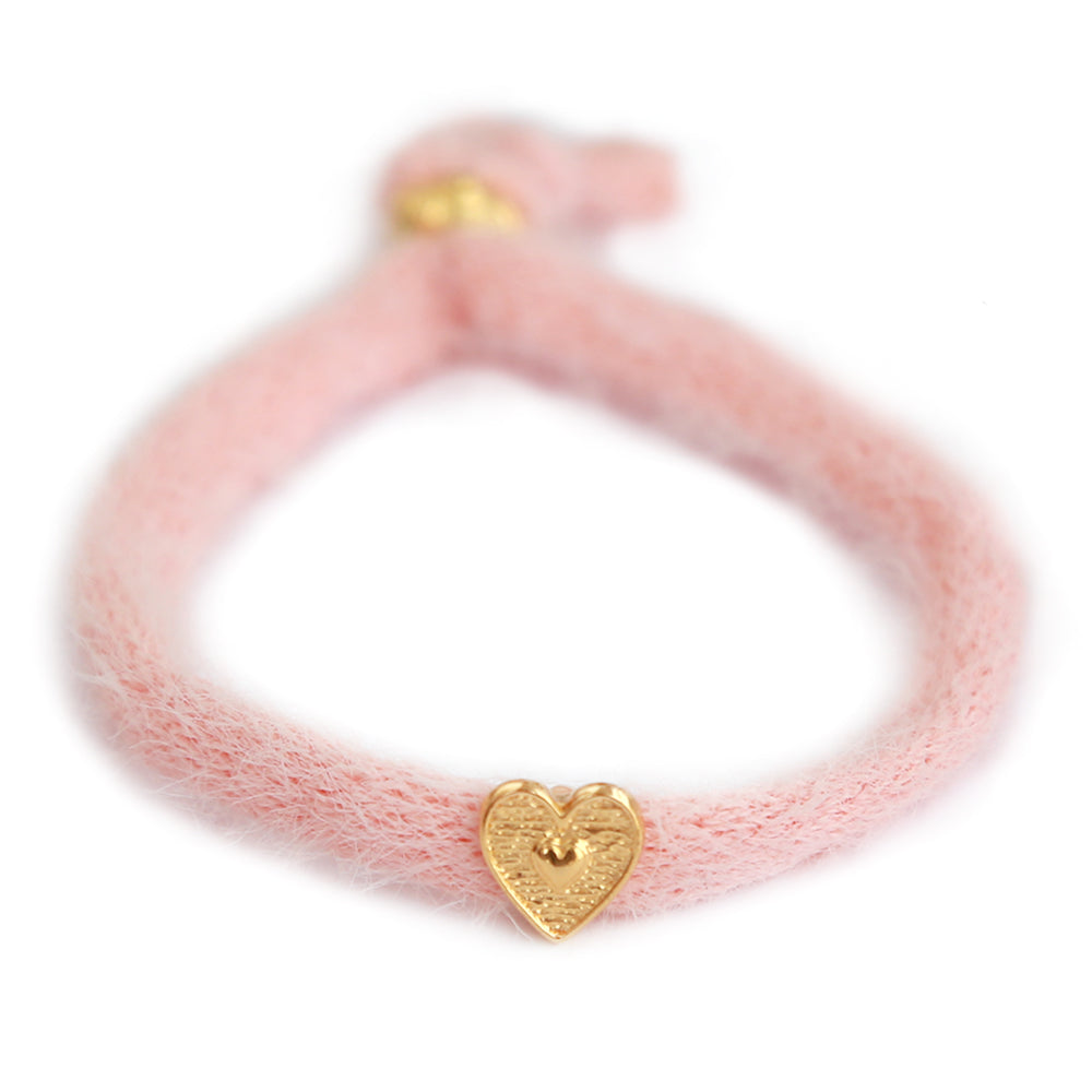 Bracelet moelleux rose clair