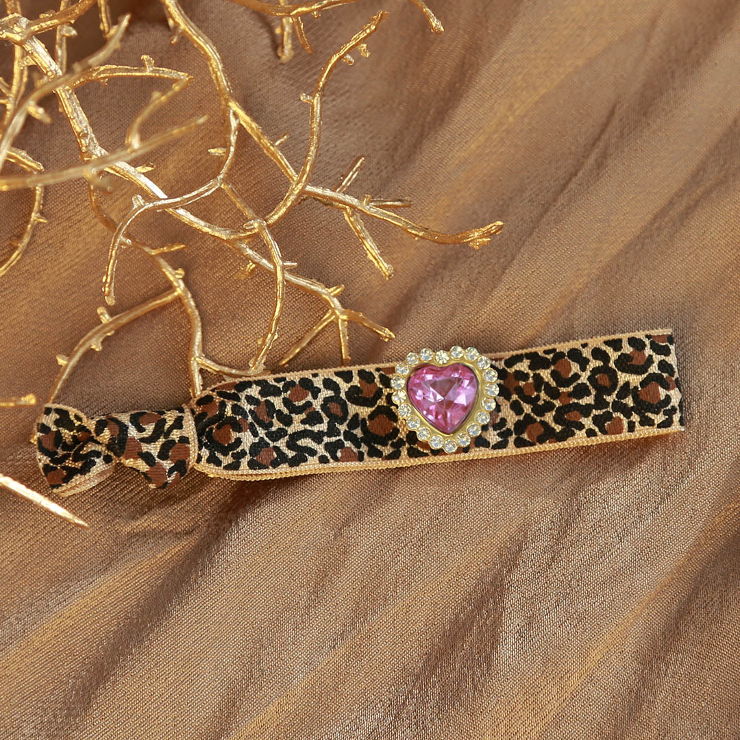 Armband Leopard Strass rosé