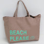 Canvas beach bag beach please beige