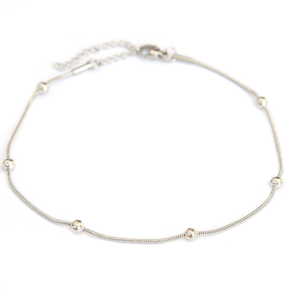 Anklet silver balls