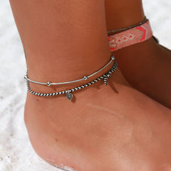 Anklet silver balls