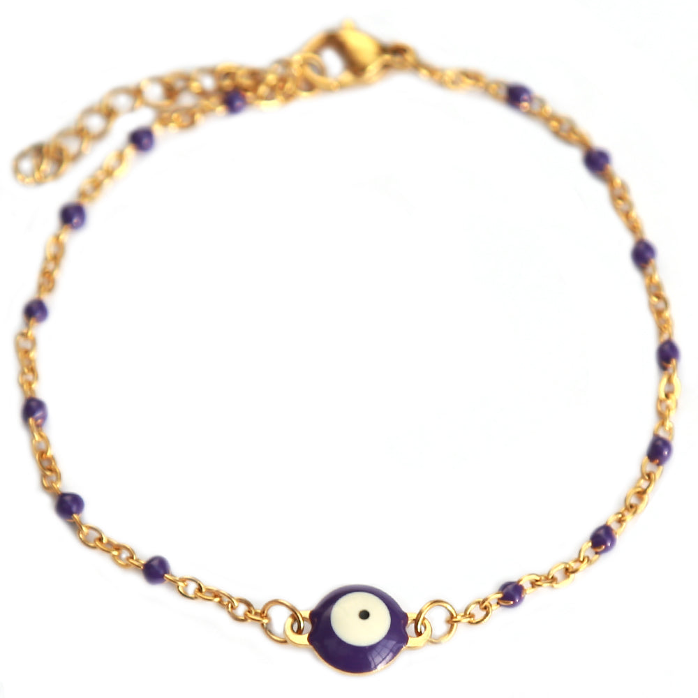 Armband greek eye purple