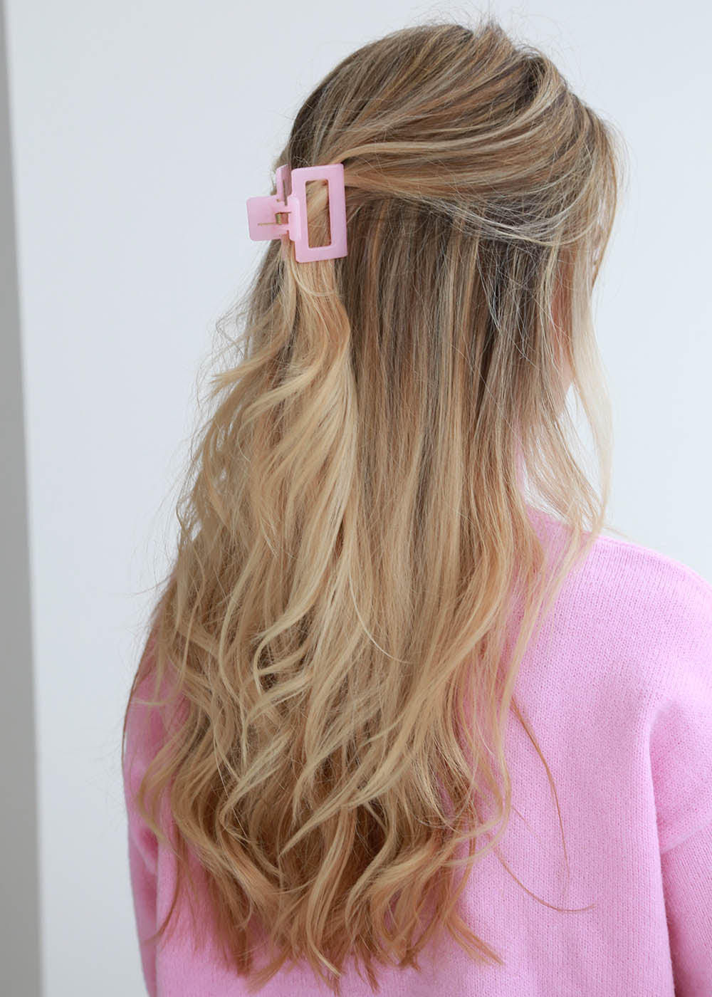 Barrette à cheveux gelée rose clair