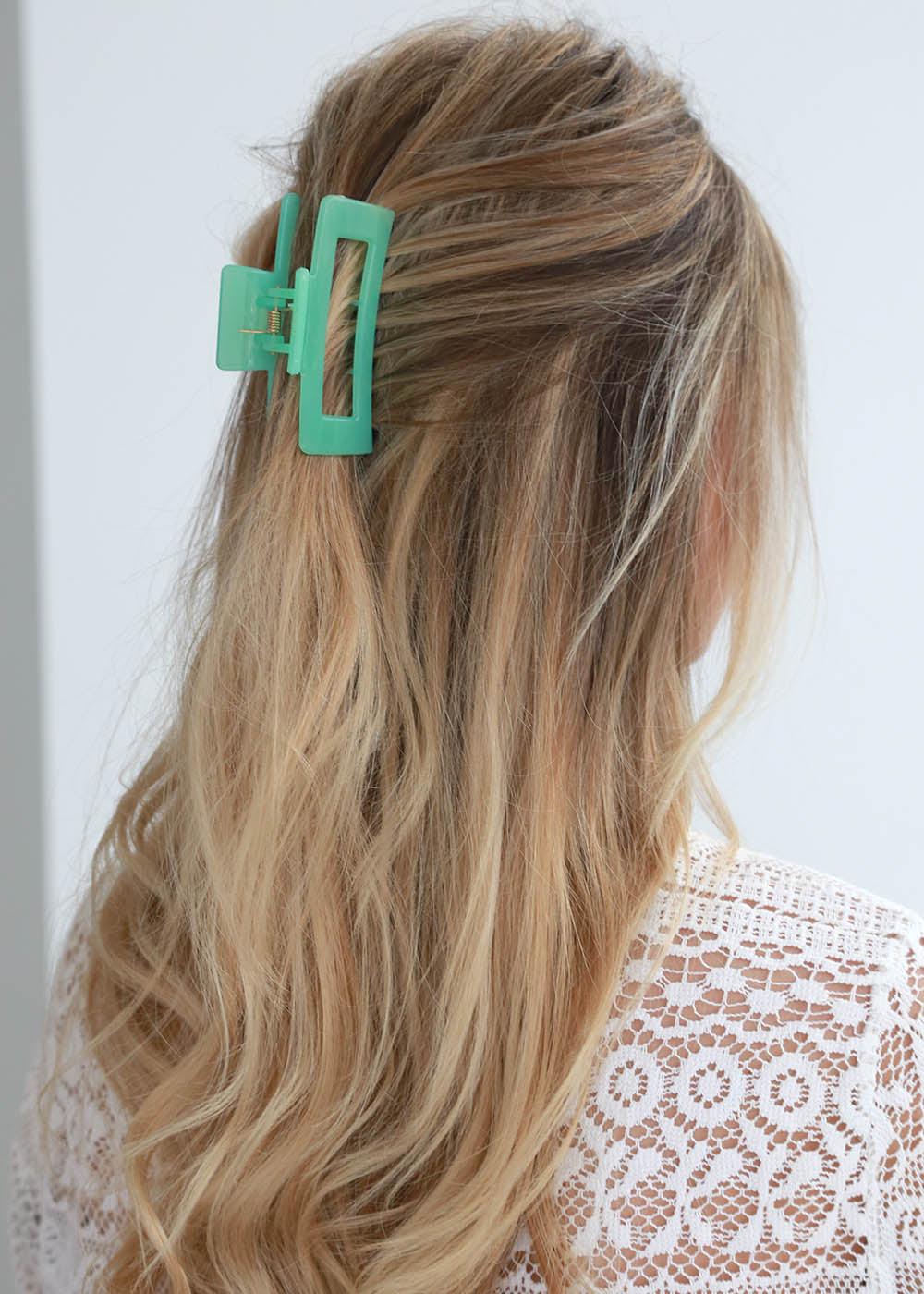 Hair clip straight jelly turquoise