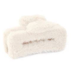 Haarspange flauschig creme