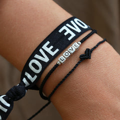 Bracelet coeur Love Ibiza noir