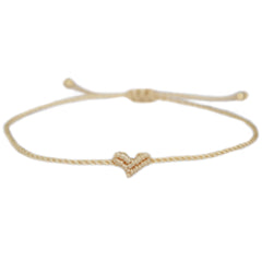 Love Ibiza heart bracelet beige