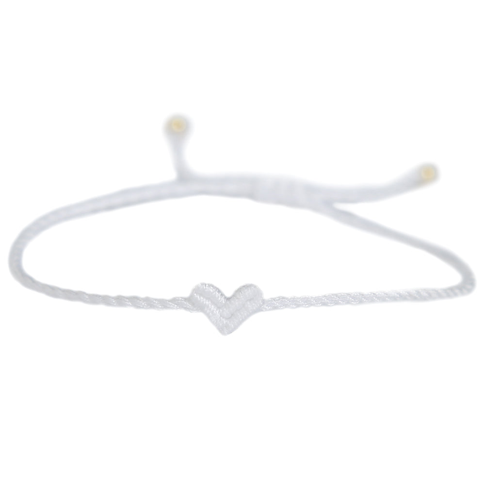 Love Ibiza heart armband white