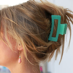 Hair clip straight jelly turquoise