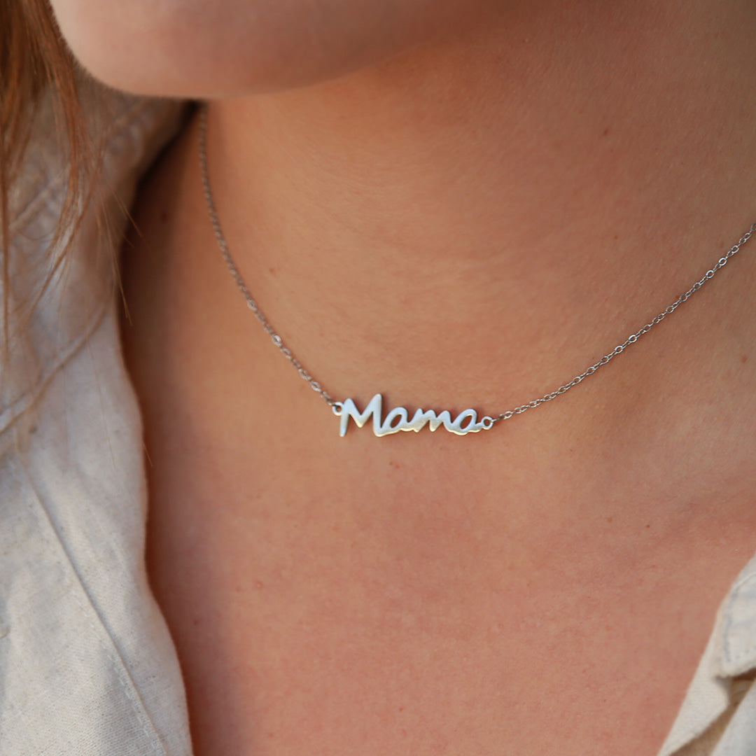 Zilveren ketting mama