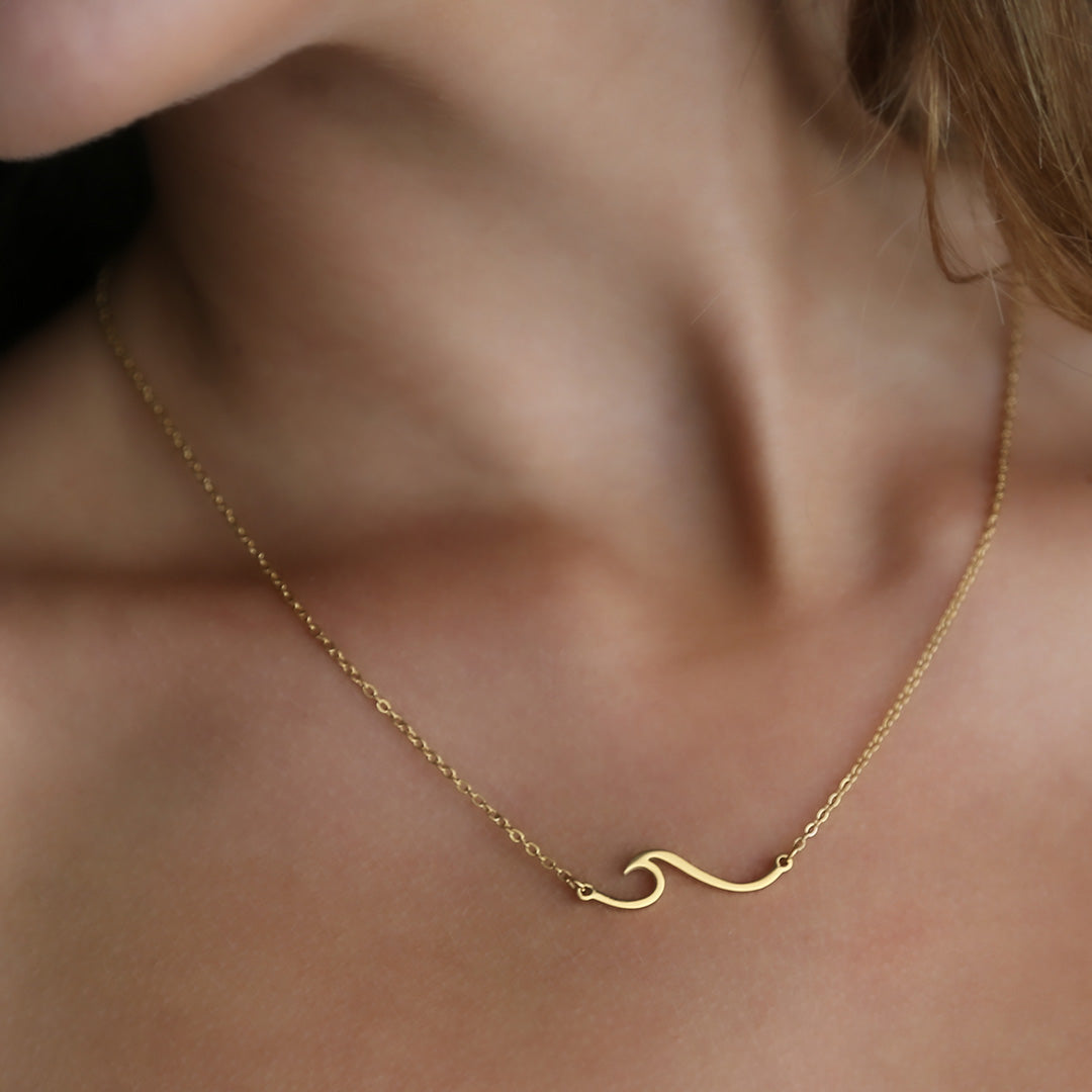 Gouden ketting wave