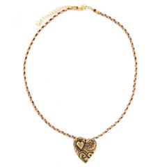 Ketting bronze hart