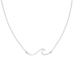 Zilveren ketting wave