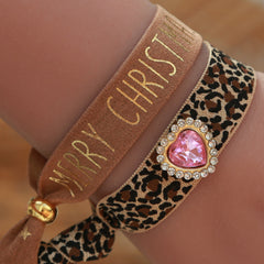 Armband Leopard Strass rosé