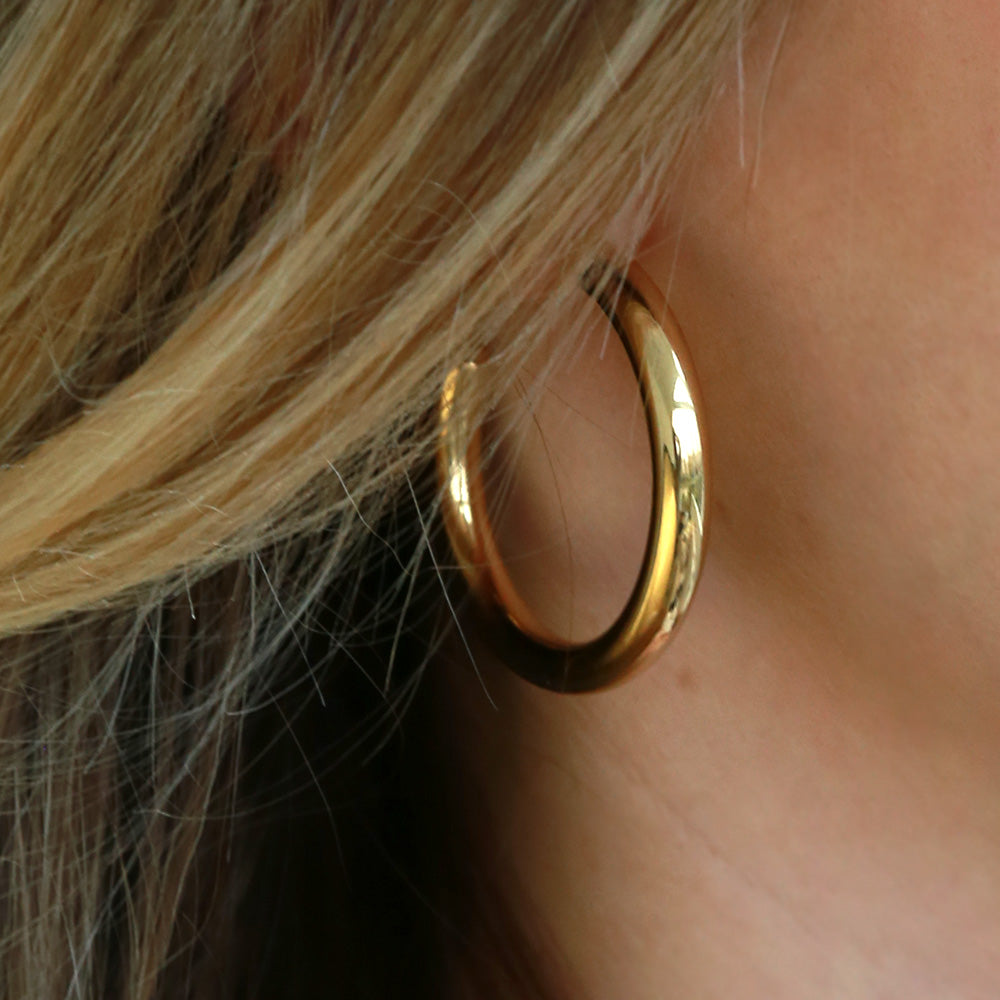 Gouden hoops medium