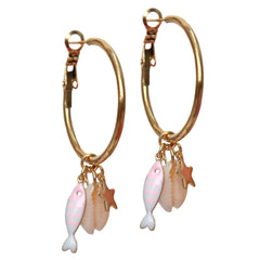 Earrings peche light pink