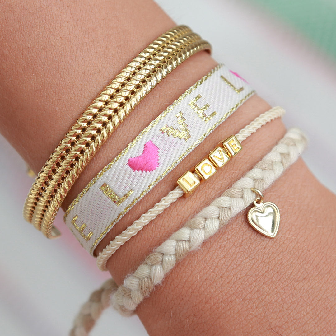 The love bracelet gold beige