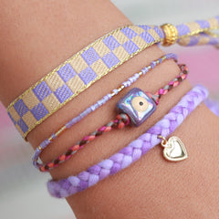 Woven bracelet pop art lilac