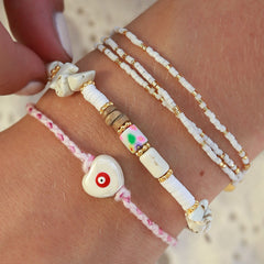 Armband Tropical white