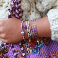 Armbanden set purple heart