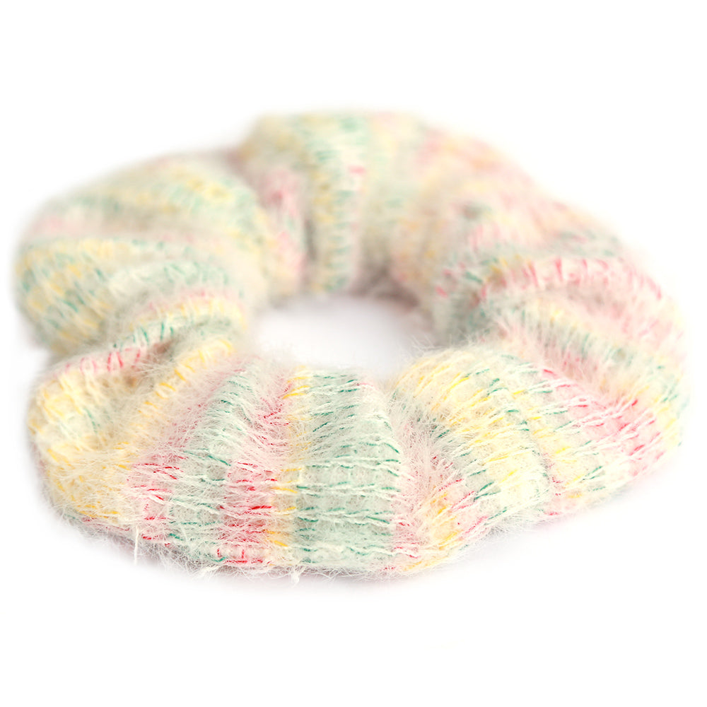 Scrunchie knitted creme melee