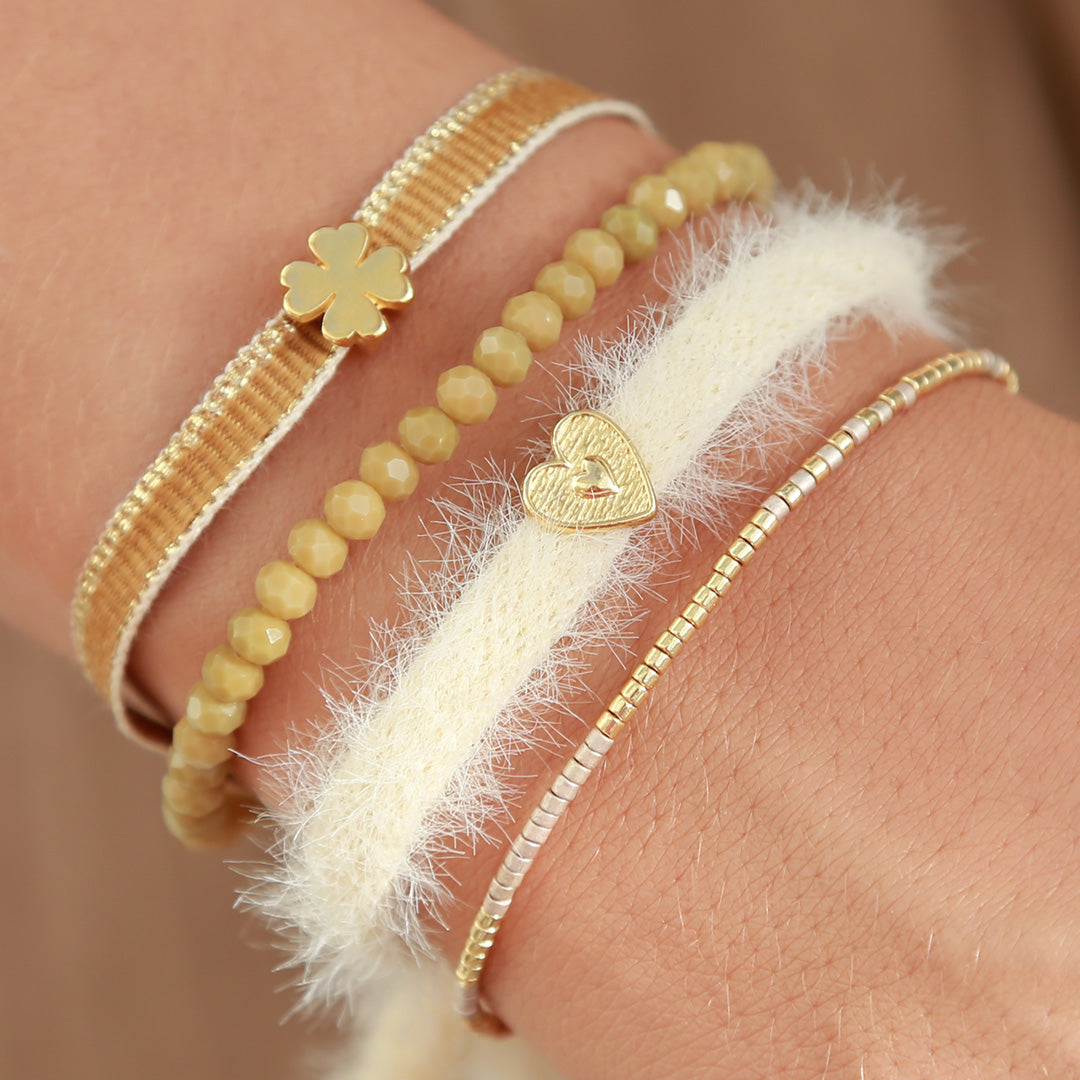 Ensemble de bracelets crème