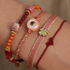 Lot de bracelets rouge/orange