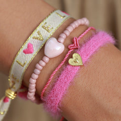 Lot de bracelets rose