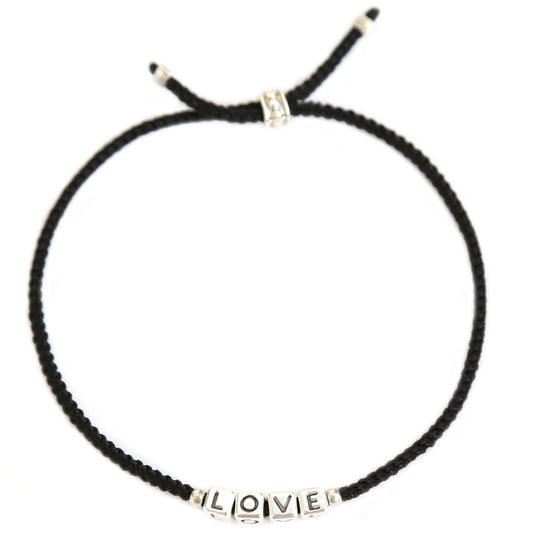 The love bracelet silver black