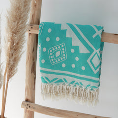 Hammam towel aztec turquoise