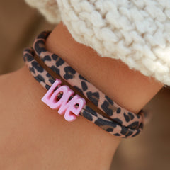 Ankle bracelet leopard love - choose your own color!