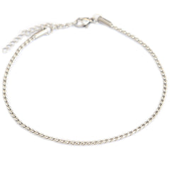 Silver anklet fine chain