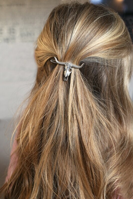 Silver hair clip buffalo