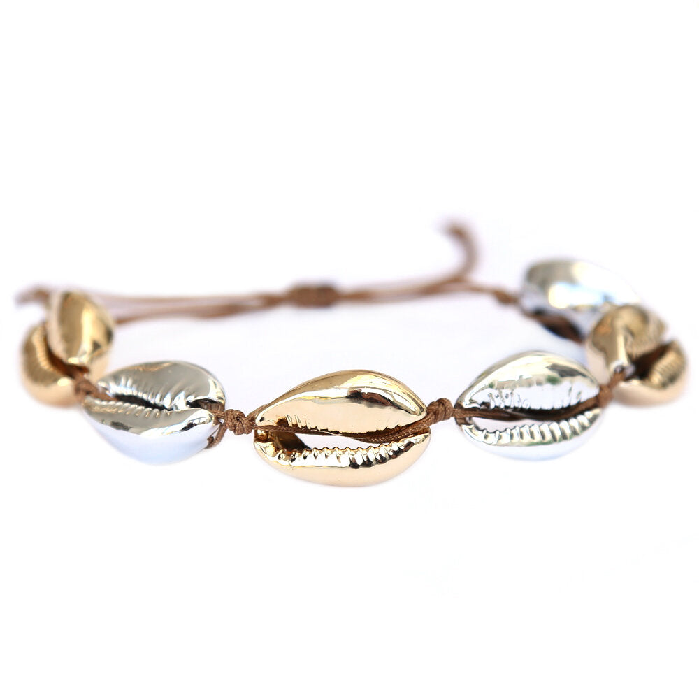 Armband gold silver shell