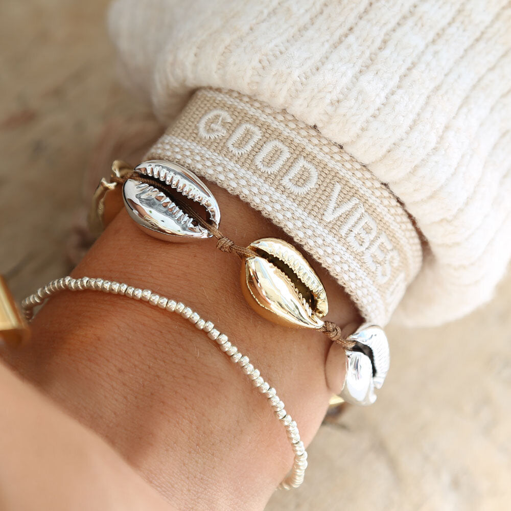 Armband gold silver shell