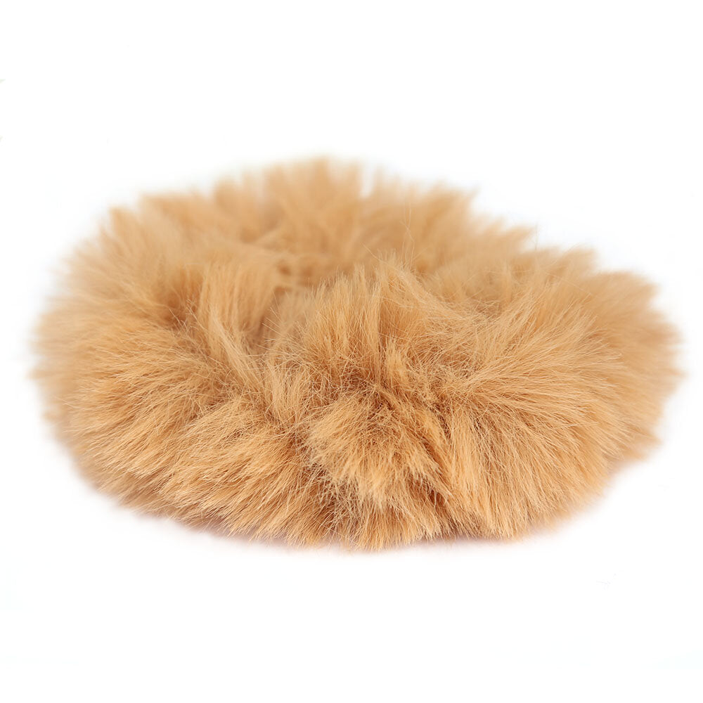 Scrunchie faux fur caramel