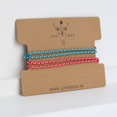 Bracelet set surf culture red