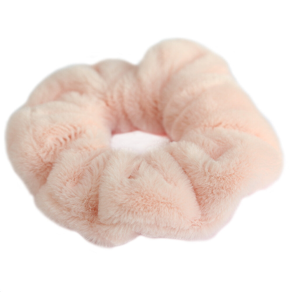 Scrunchie teddy light peach