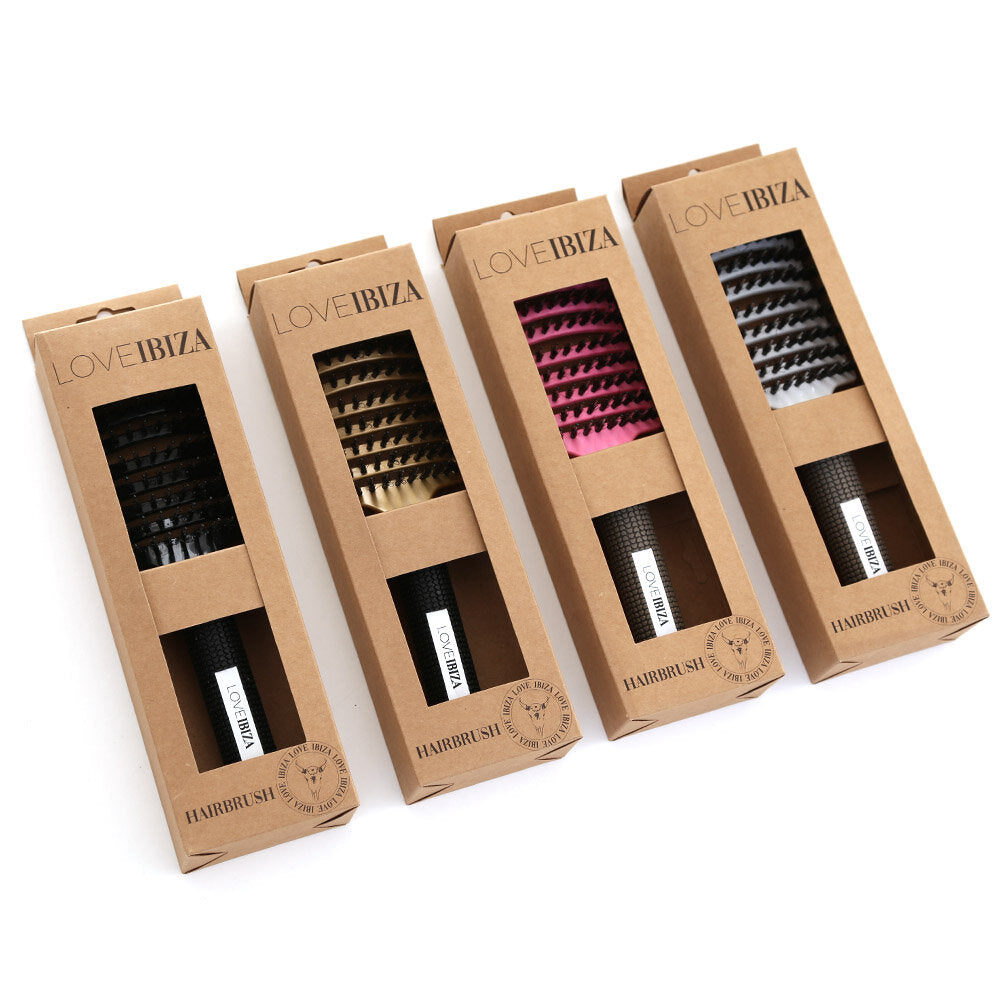 Anti-tangle hairbrush black