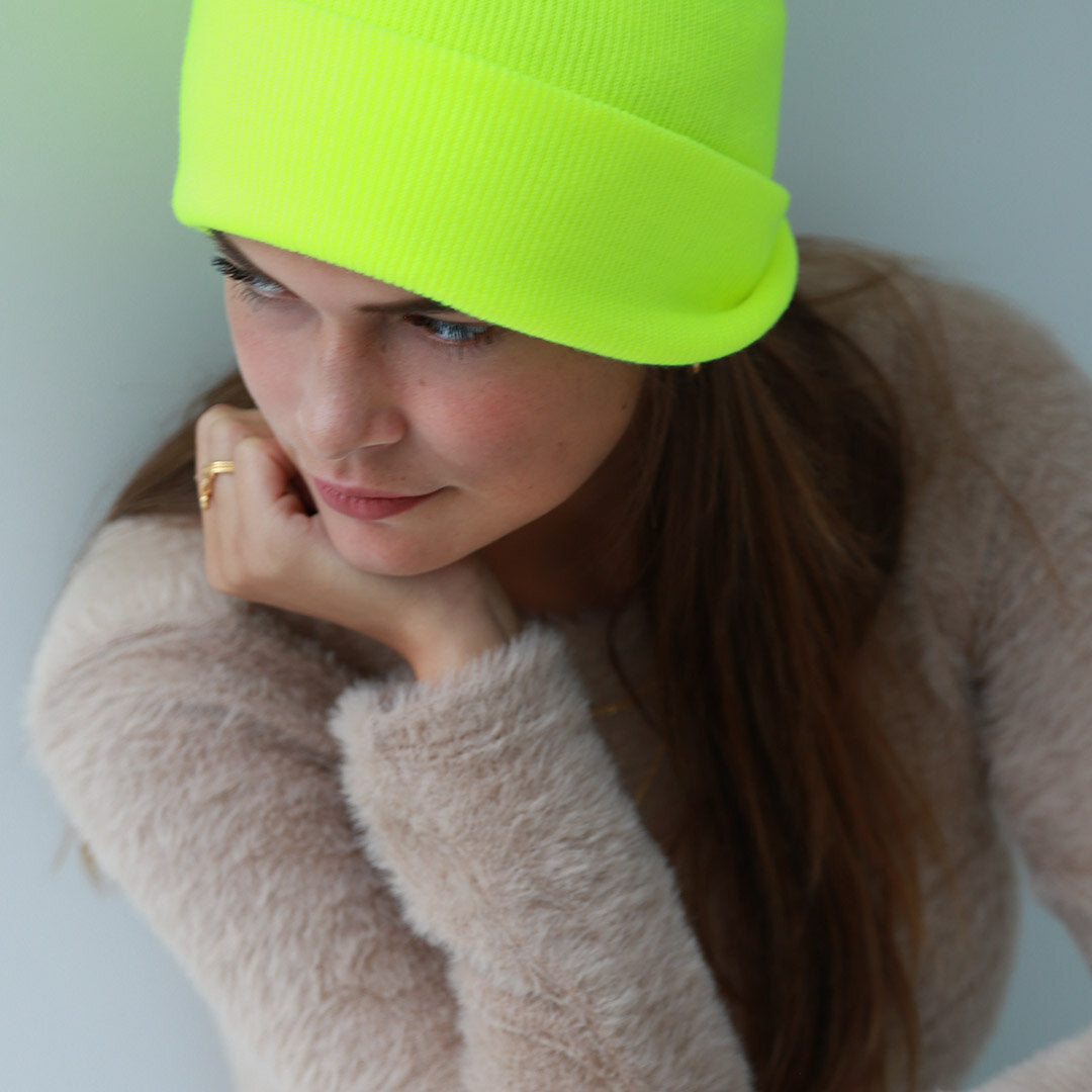 Beanie neon yellow