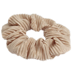 Scrunchie plisse beige