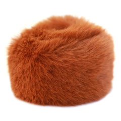 Hair roll fake fur cognac