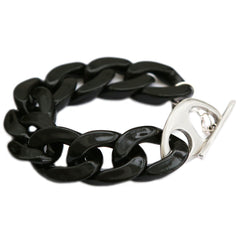 Armband chain black silver