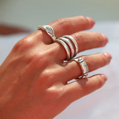 Bague block argent